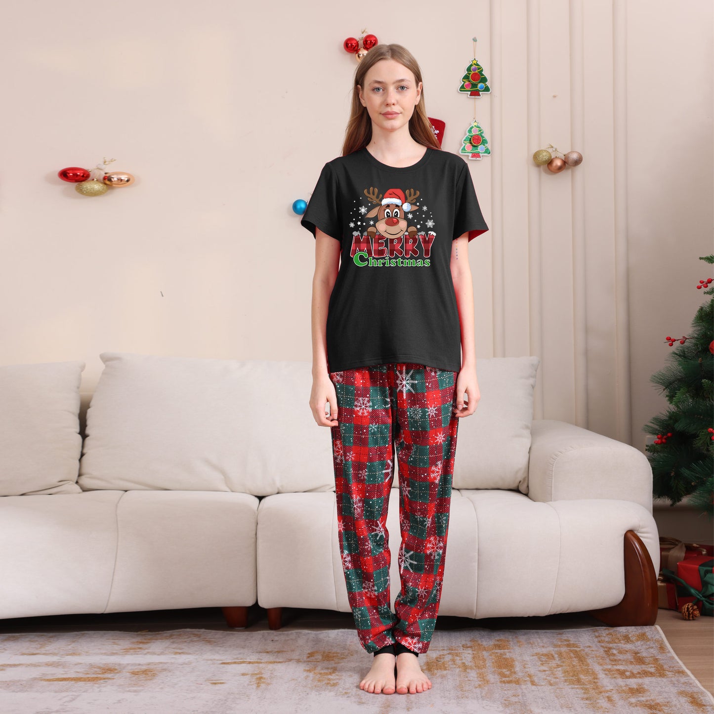 2025 Autumn And Winter Cross-border Europe And The United States Boys And Girls Women's Clothing Men's Long Sleeve Trousers New Cross-border Wansheng Family Suit