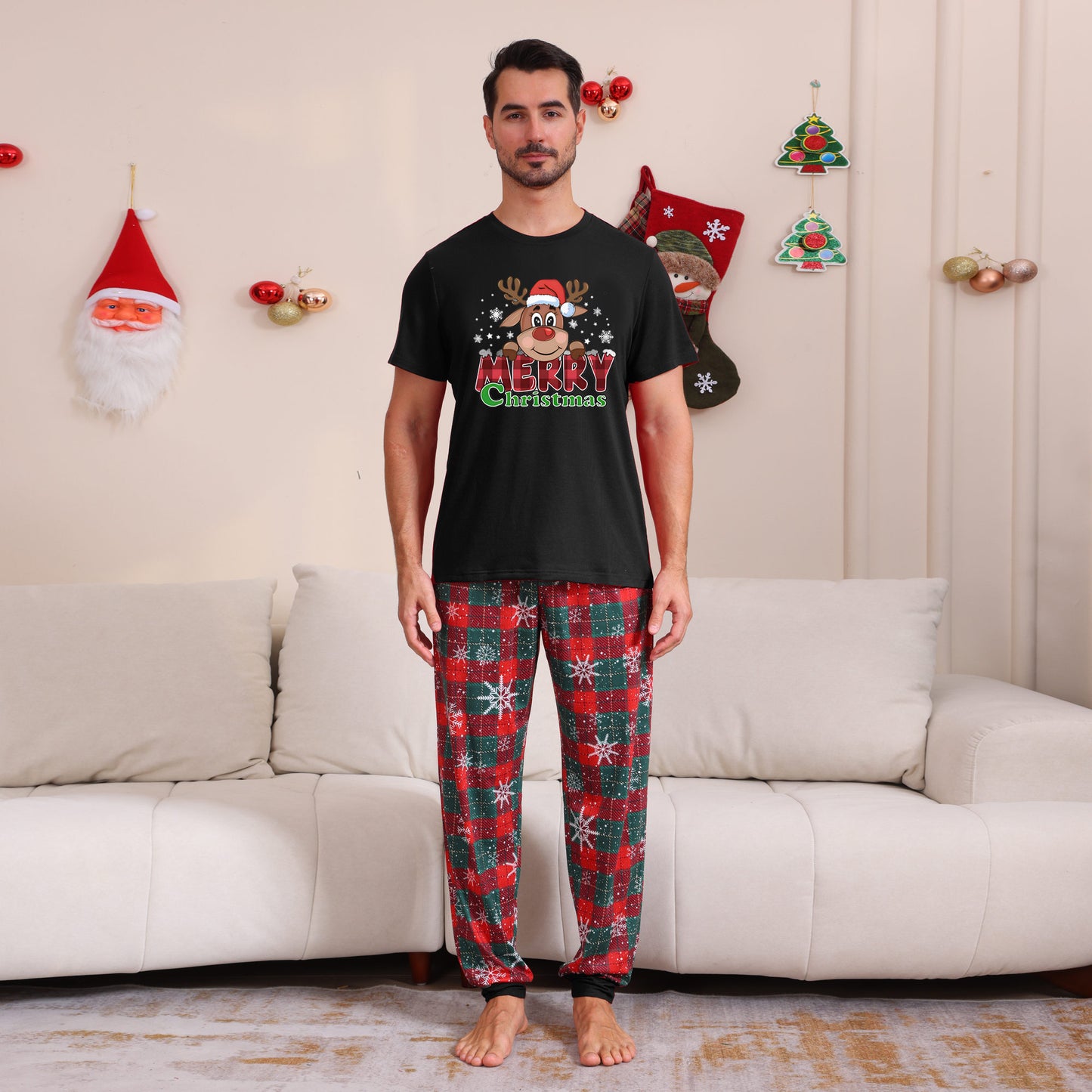 2025 Autumn And Winter Cross-border Europe And The United States Boys And Girls Women's Clothing Men's Long Sleeve Trousers New Cross-border Wansheng Family Suit