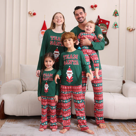 2024 Autumn And Winter Cross-border Europe And The United States Boys And Girls Women&#039;s Clothing Men&#039;s Long Sleeve Trousers New Cross-border Wansheng Family Suit