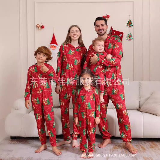 2024 Autumn And Winter Boys And Girls Women&#039;s Clothing Men&#039;s Long Sleeve Trousers New Christmas Family Suit