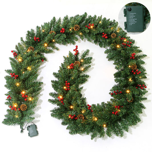 2.7 Meters New Products With Lights Rattan Christmas Decorations PVC Material Christmas Tree Decoration Pendant